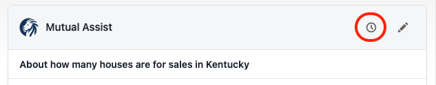 The clock icon in the chat box on a Contact record